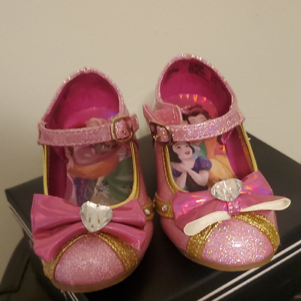 Pink Glitter Kids Shoes with Bow